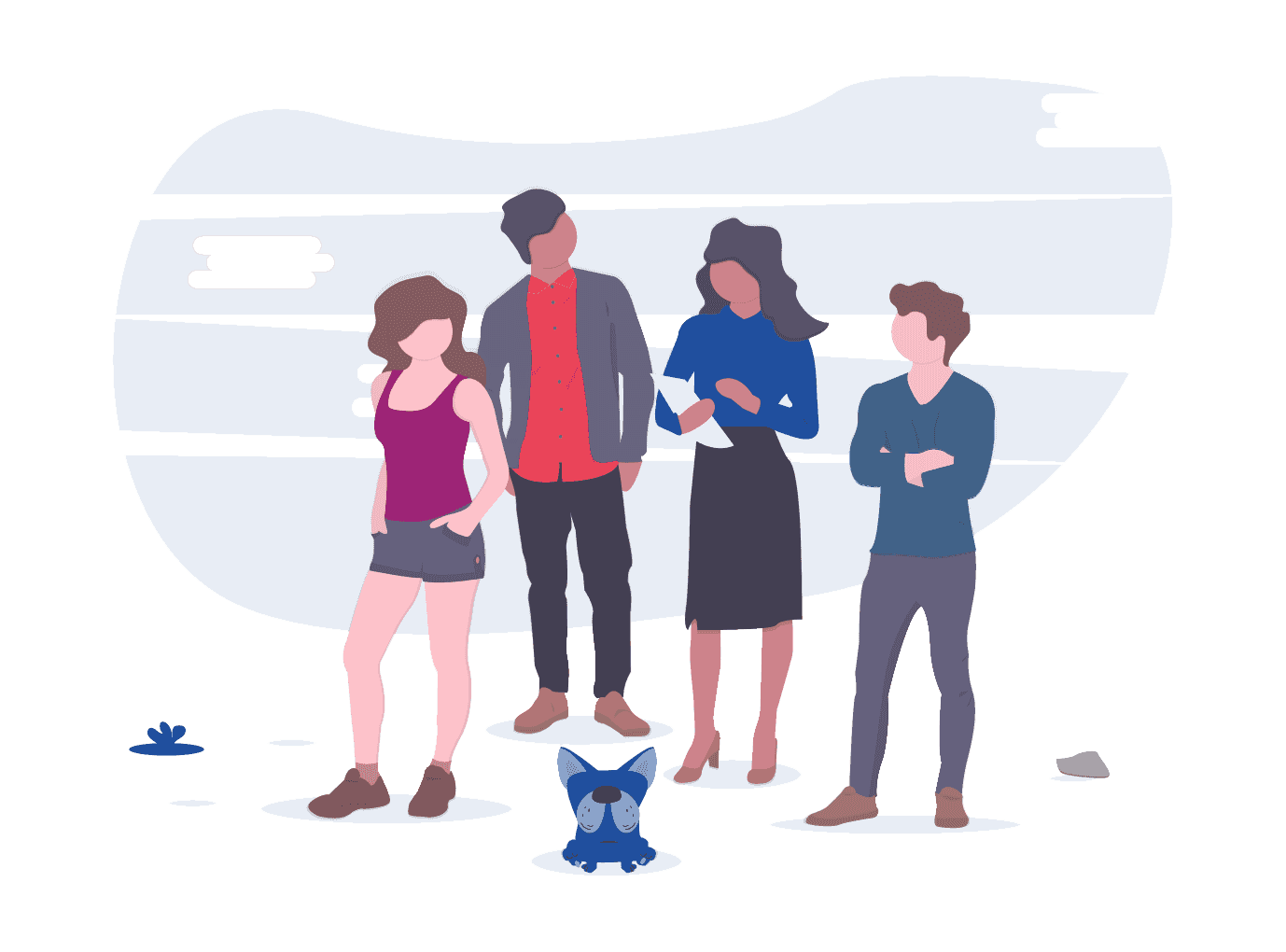 Group of people standing next to eachother.